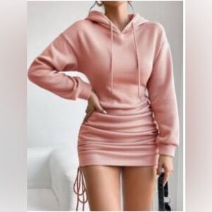 SHEIN Coral Hoodie Dress